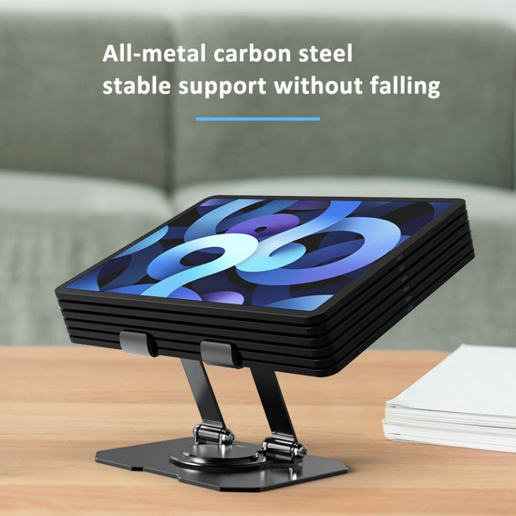 Metal Cooling Tablet Stand Rotatable Adjustable Base Support, JS-258 Silver, JS-258 Black