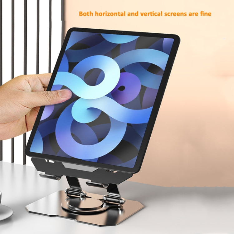 Metal Cooling Tablet Stand Rotatable Adjustable Base Support, JS-258 Silver, JS-258 Black