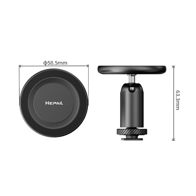 HEPAIL Magsafe Magnetic Mobile Phone Bracket Metal Gimbal Stand, Cold Boot Base, Magnetic Base