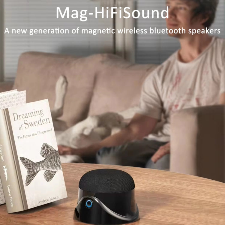 Magnetic Wireless Bluetooth Speaker Subwoofer Mini Portable TWS Mobile Phone Speaker, CQ01 Black, CQ01 Navy Blue, CQ01 White