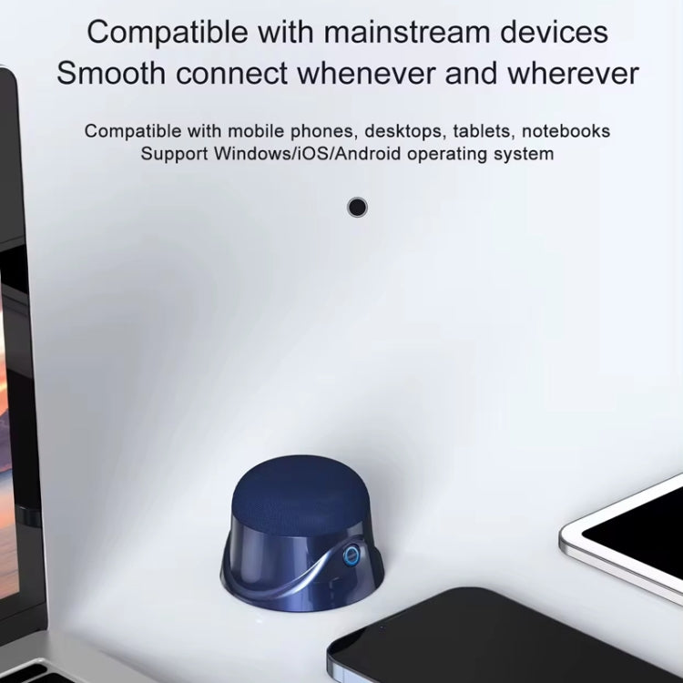 Magnetic Wireless Bluetooth Speaker Subwoofer Mini Portable TWS Mobile Phone Speaker, CQ01 Black, CQ01 Navy Blue, CQ01 White