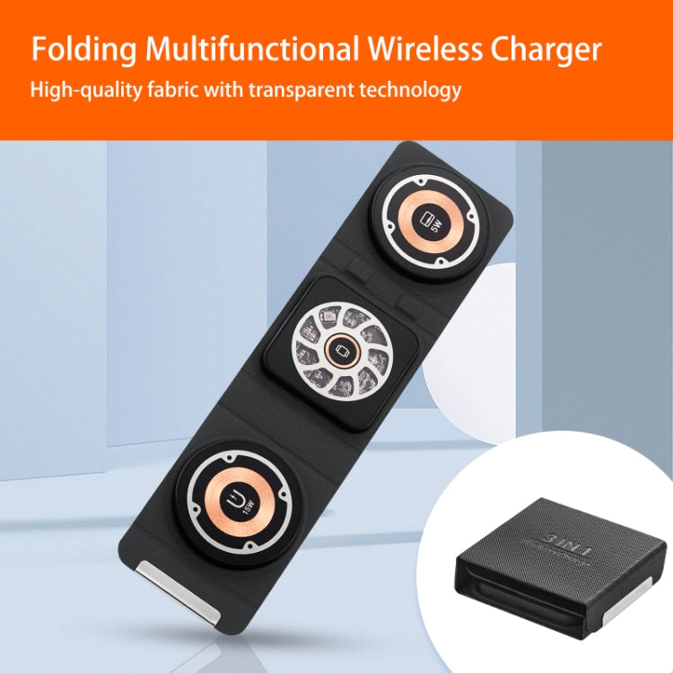 3-In-1 Magsafe Folding Wireless Charger Portable Wireless Fast Charging