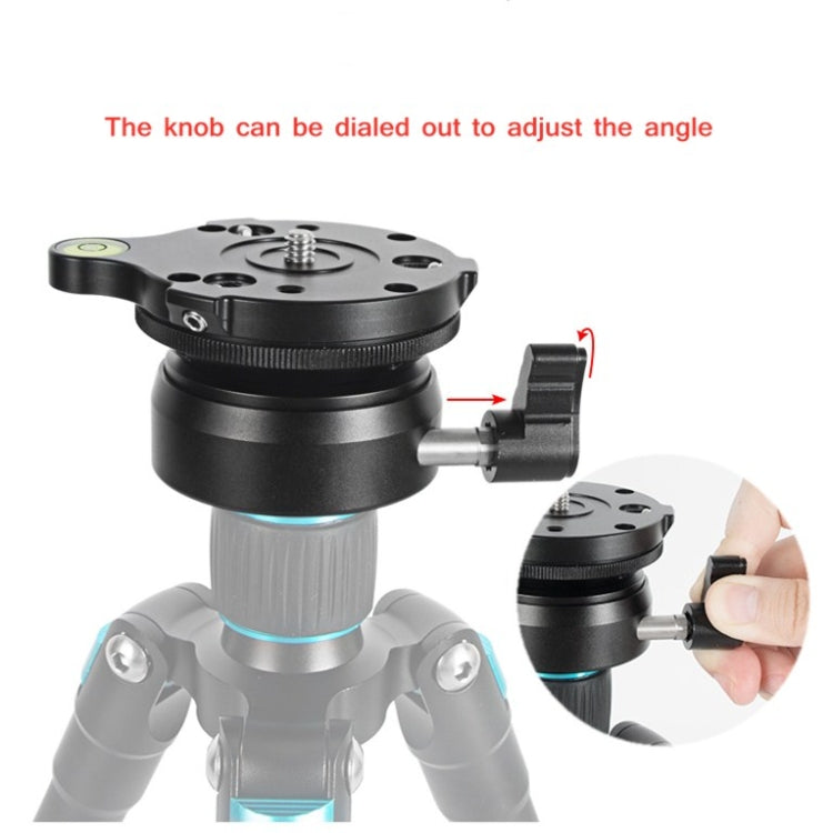 BENXIN DY-60N Universal Horizontal Adjustment Base Panoramic Pan-tilt SLR Camera Adjustment Table Hemispherical Base, DY-60N 1/4 inch