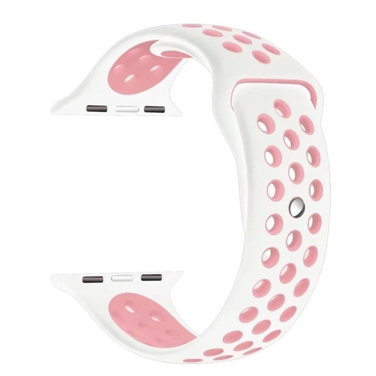 For Apple Watch Series 10 42mm / 9&8&7 41mm / SE 3&SE 2&6&SE&5&4 40mm / 3&2&1 38mm Fashionable Classical Silicone Sport Watch Band(Grey White), WA1230A, WA1230B, WA1230BG, WA1230BH, WA1230BL, WA1230BM, WA1230BR, WA1230BY, WA1230C, WA1230D, WA1230DW...