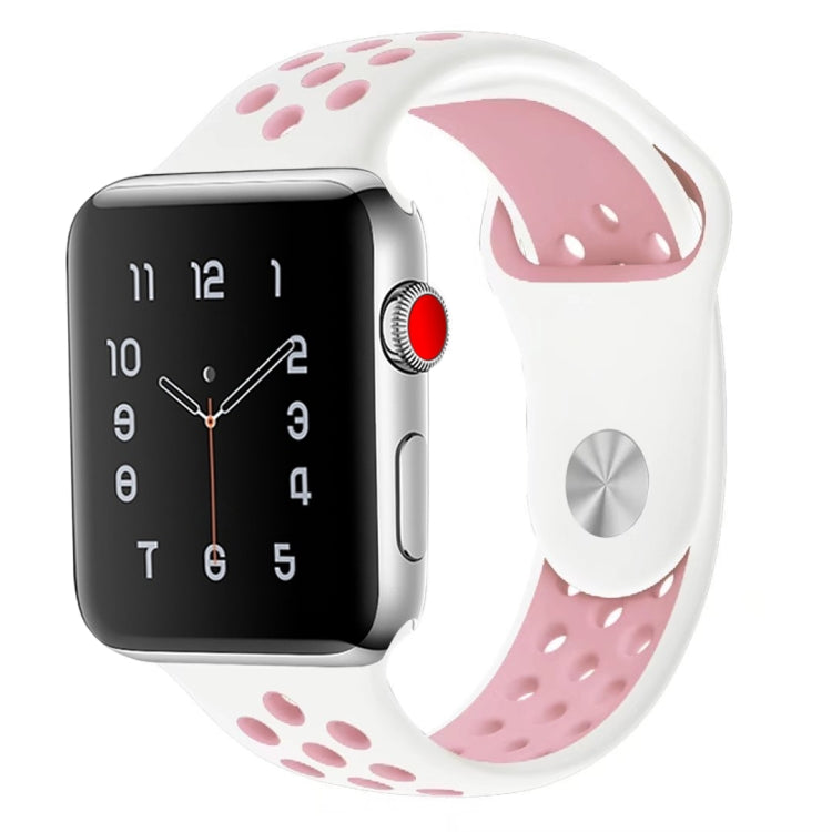For Apple Watch Series 10 42mm / 9&8&7 41mm / SE 3&SE 2&6&SE&5&4 40mm / 3&2&1 38mm Fashionable Classical Silicone Sport Watch Band(Grey White), WA1230A, WA1230B, WA1230BG, WA1230BH, WA1230BL, WA1230BM, WA1230BR, WA1230BY, WA1230C, WA1230D, WA1230DW...