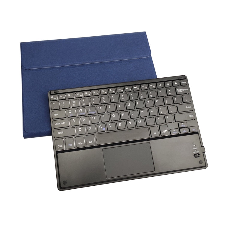 RK109C Detachable Magnetic Plastic Bluetooth Keyboard with Touchpad + Silk Pattern TPU Tablet Case for iPad Air 2020, with Pen Slot & Bracket, RK109C