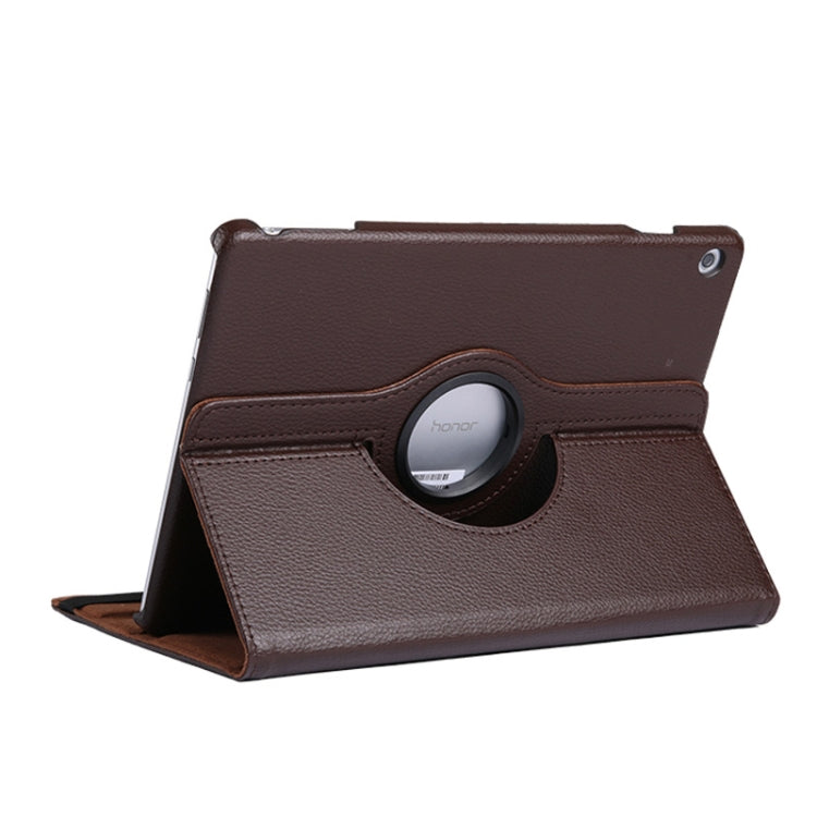 Litchi Texture Horizontal Flip 360 Degrees Rotation Leather Case for Huawei MediaPad T5 10.1, with Holder, For MediaPad T5 10.1