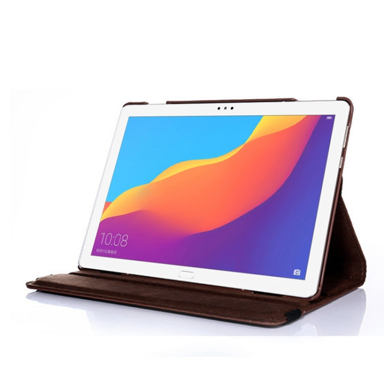 Litchi Texture Horizontal Flip 360 Degrees Rotation Leather Case for Huawei MediaPad T5 10.1, with Holder, For MediaPad T5 10.1