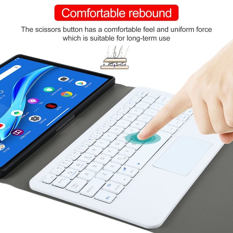 AM10-A Detachable Bluetooth Backlight Keyboard Ultrathin Horizontal Flip Leather Tablet Case with Touchpad & Holder for Lenovo M10 Plus 10.3 inch X606F, For Lenovo M10 Plus