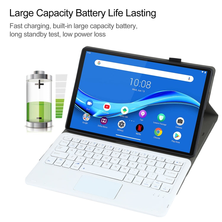 AM10-A Detachable Bluetooth Backlight Keyboard Ultrathin Horizontal Flip Leather Tablet Case with Touchpad & Holder for Lenovo M10 Plus 10.3 inch X606F, For Lenovo M10 Plus
