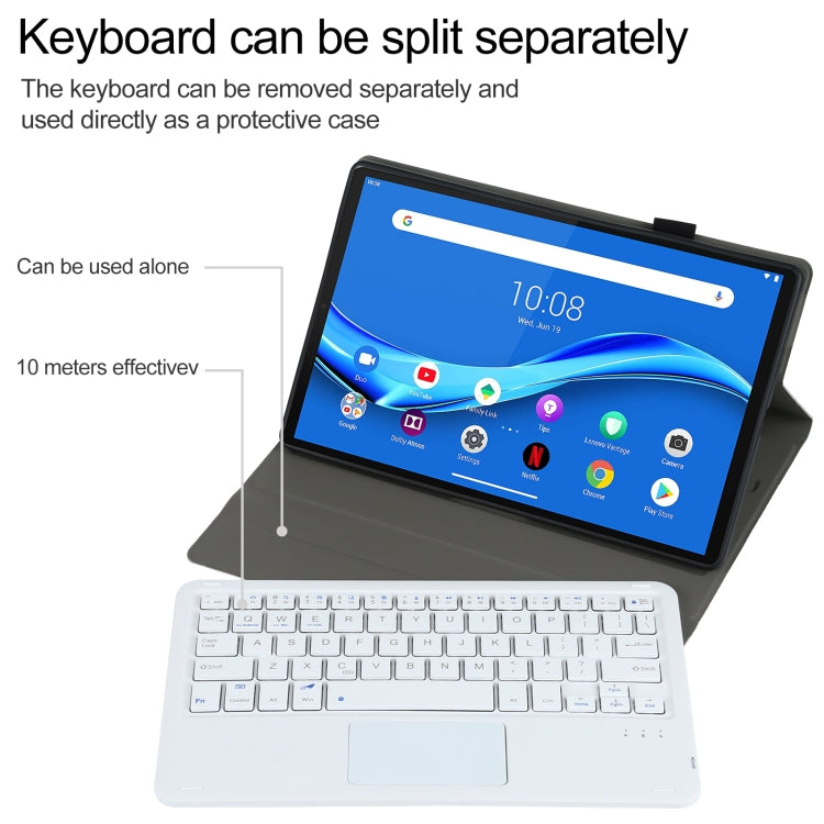 AM10-A Detachable Bluetooth Backlight Keyboard Ultrathin Horizontal Flip Leather Tablet Case with Touchpad & Holder for Lenovo M10 Plus 10.3 inch X606F, For Lenovo M10 Plus