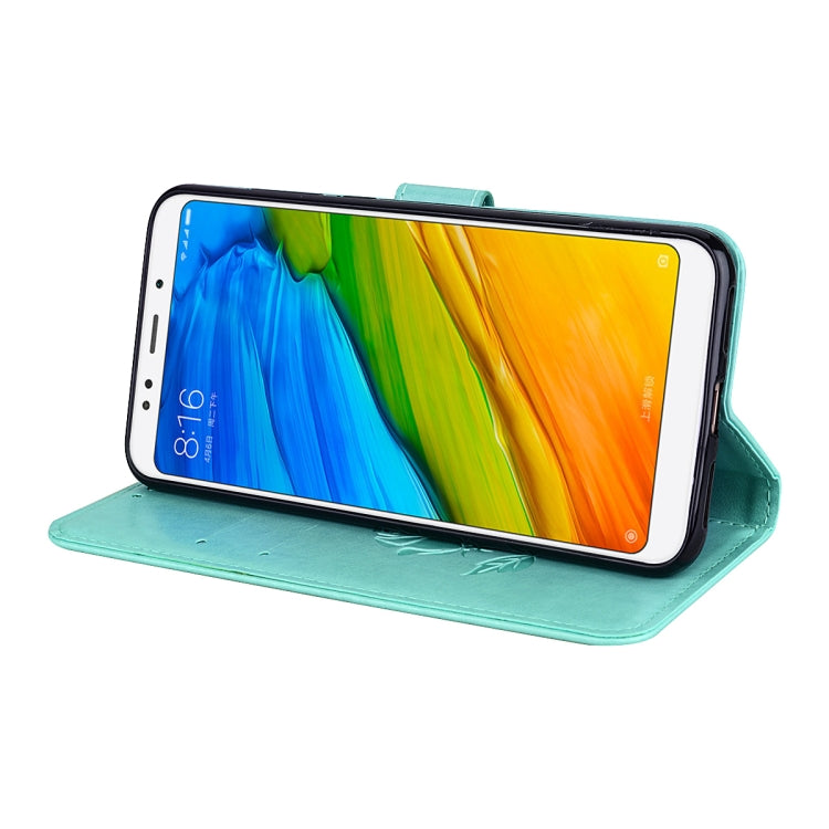 For Xiaomi Redmi 5 Plus Rose Embossed Horizontal Flip Environmental PU Leather Case with Holder & Card Slots & Wallet
