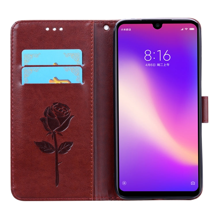 Rose Embossed Horizontal Flip PU Leather Case for Xiaomi Redmi 7, with Holder & Card Slots & Wallet