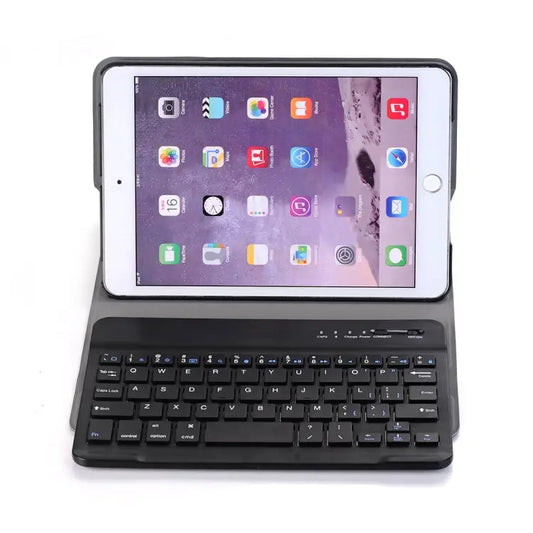 A03 for iPad mini 3 / 2 / 1 Universal Ultra-thin ABS Horizontal Flip Tablet Case + Bluetooth Keyboard - Black