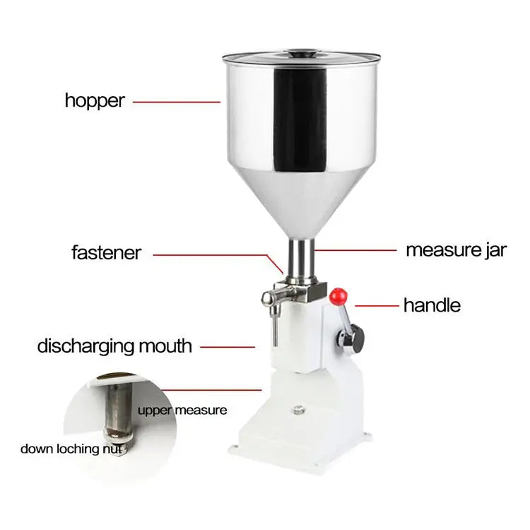 A03 Mini Stainless Steel Pneumatic Filling Machine Cream Food Paste Dispensing Liquid Packaging Equipment A03 - A03