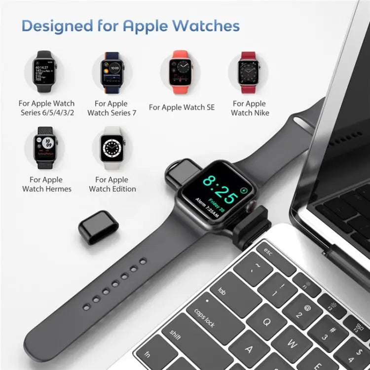 A05 2 in 1 Type C / USB-C to USB-A Magnetic Quick Wireless Charger for Apple Watch