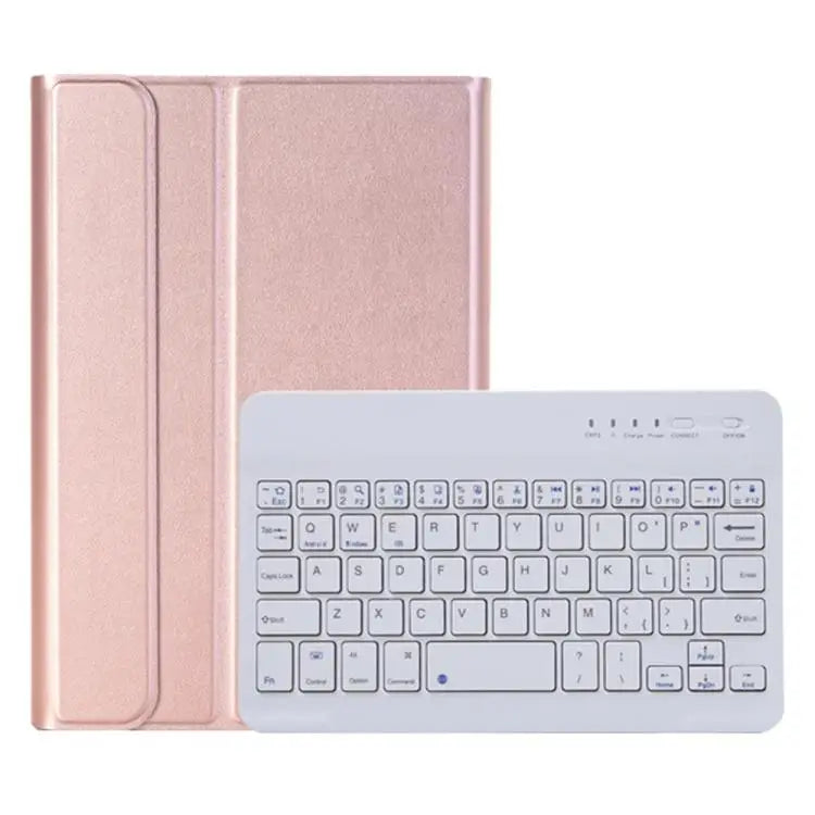 A06B Ultra-thin Detachable Bluetooth Keyboard Leather Case with Pen Slot & Holder for iPad mini 6 / mini 7 - Rose Gold
