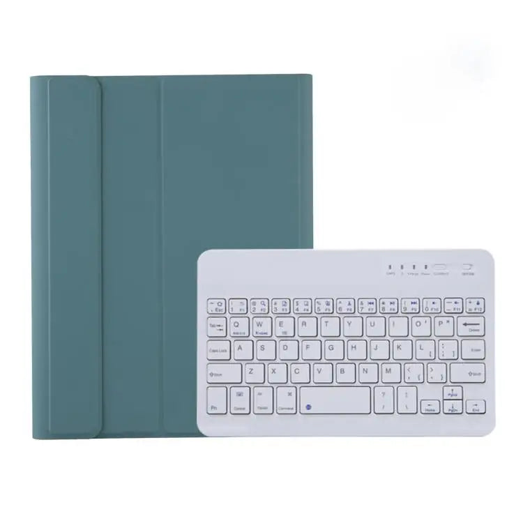 A06B Ultra-thin Detachable Bluetooth Keyboard Leather Case with Pen Slot & Holder for iPad mini 6 / mini 7 - Dark Green