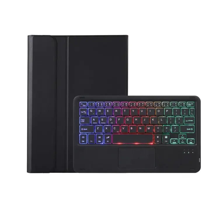 A07B-AS Lambskin Pen Slot Touch Pad Bluetooth Keyboard Leather Tablet Case For iPad 9.7 2018&2017 / Pro 9.7 / Air 2