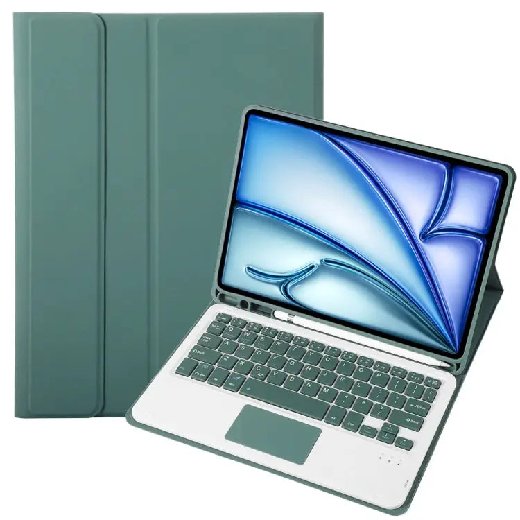 A098B-A Detachable Ultra-Thin Bluetooth Touch Keyboard Leather Tablet Case with Pen Slot For iPad Air 11 2025 / 2024