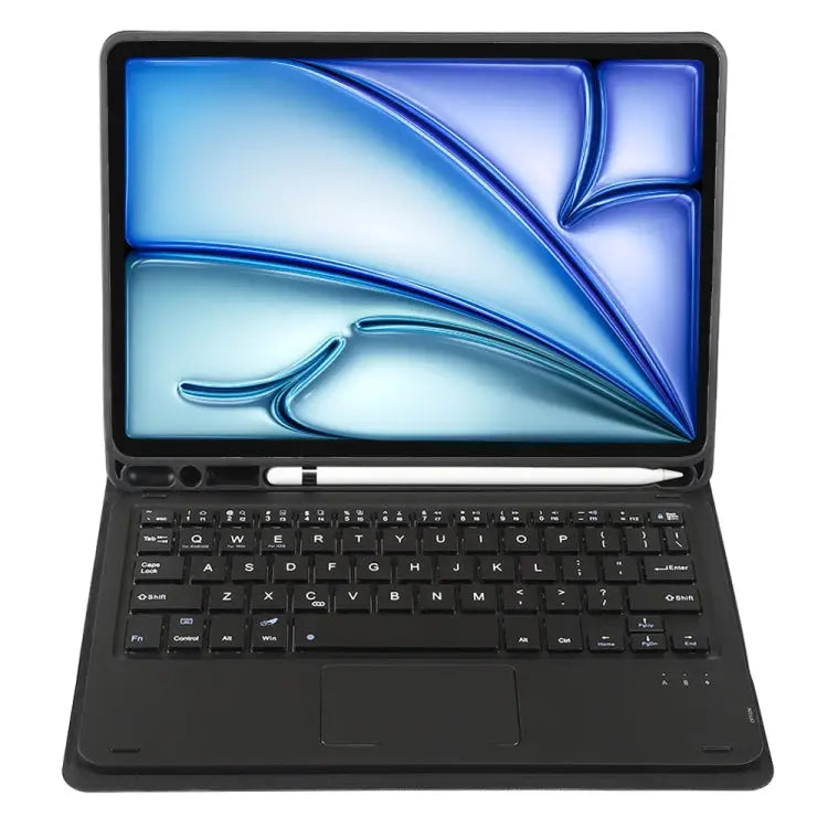 A098B-A Detachable Ultra-Thin Bluetooth Touch Keyboard Leather Tablet Case with Pen Slot For iPad Air 11 2025 / 2024