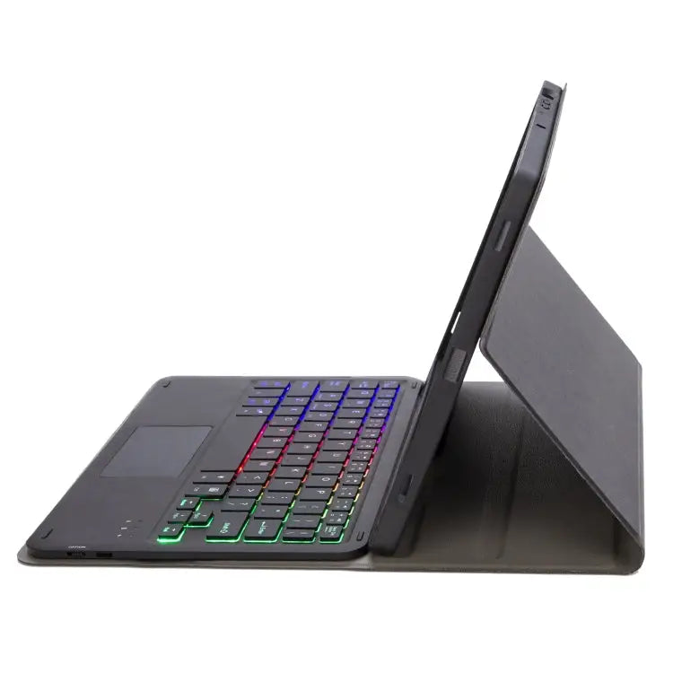 A098B-AS Detachable Ultra-Thin Backlit Bluetooth Touch Keyboard Leather Tablet Case with Pen Slot For iPad Air 11 2025