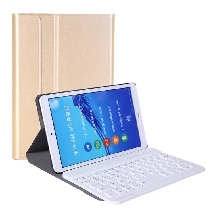 A0M5 Detachable Bluetooth Keyboard + Ultrathin Horizontal Flip Leather Tablet Case for Huawei MediaPad M5 & Honor Tab 5
