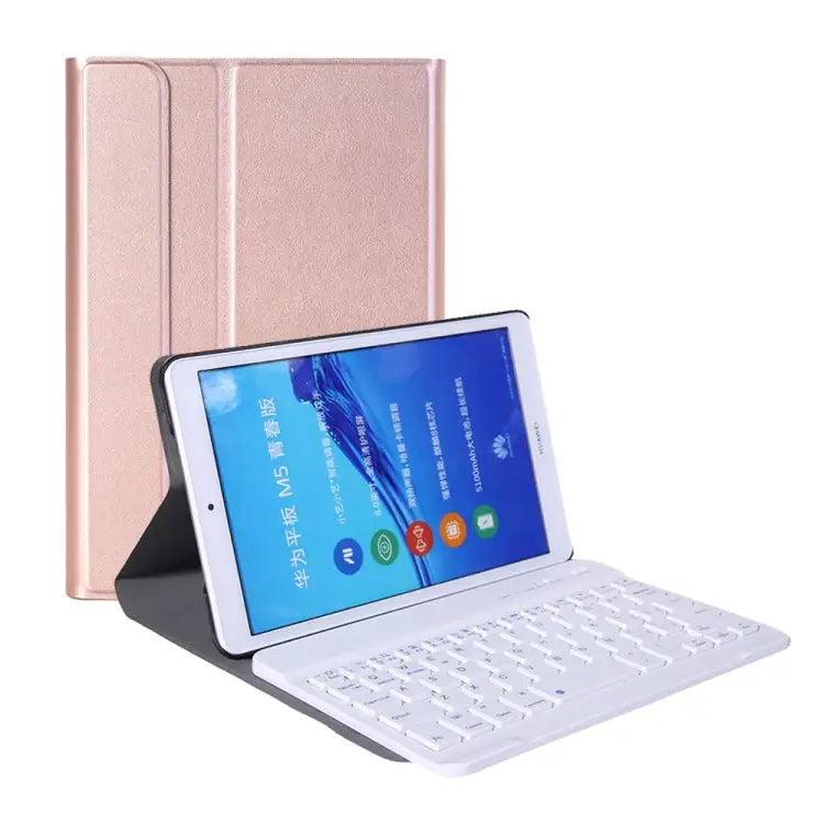 A0M5 Detachable Bluetooth Keyboard + Ultrathin Horizontal Flip Leather Tablet Case for Huawei MediaPad M5 & Honor Tab 5