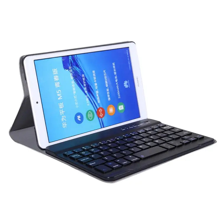 A0M5 Detachable Bluetooth Keyboard + Ultrathin Horizontal Flip Leather Tablet Case for Huawei MediaPad M5 & Honor Tab 5