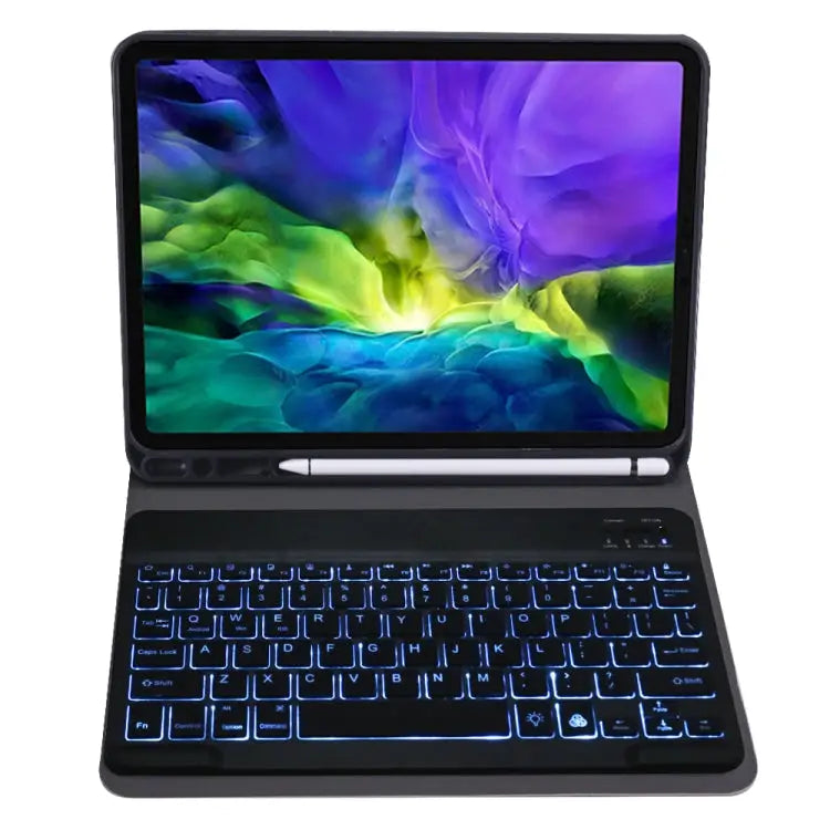 A11BS Lambskin Texture ultra-thin Bluetooth Keyboard Leather Case with Pen Holder & Backlight A11BS - Apple Accessories