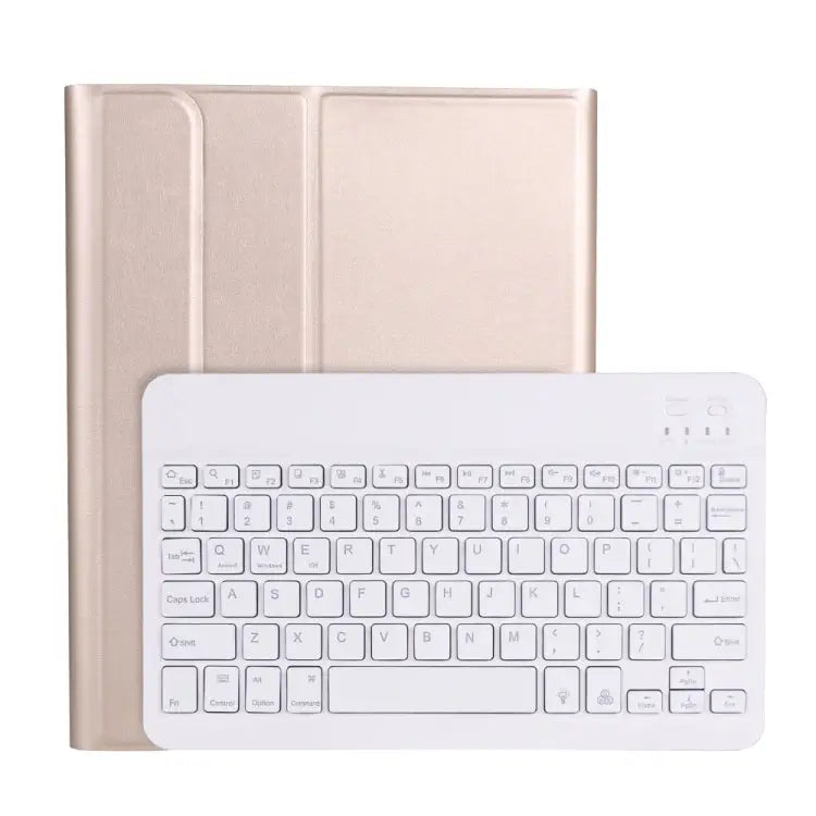 A11BS Lambskin Texture ultra-thin Bluetooth Keyboard Leather Case with Pen Holder & Backlight A11BS - A11BS / Gold