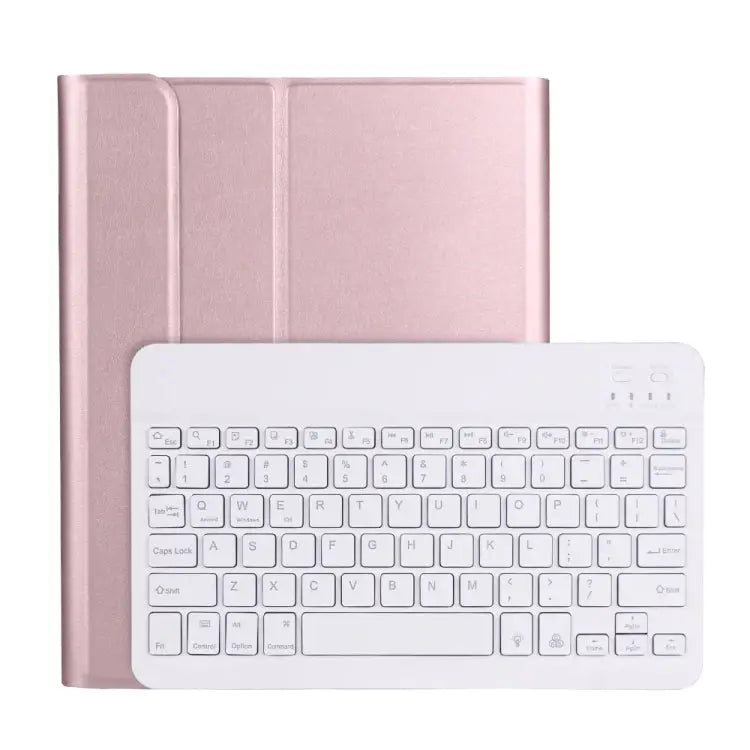 A11BS Lambskin Texture ultra-thin Bluetooth Keyboard Leather Case with Pen Holder & Backlight A11BS - A11BS / Rose Gold