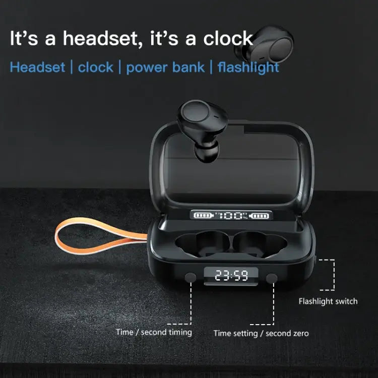 A13 TWS CVC8.0 and DSP Dual Noise Cancelling Touch Bluetooth Earphone with Charging Box Support LED Digital Display &