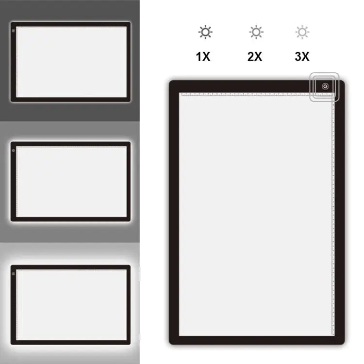 A2 Size 23W 12V LED Three Level of Brightness Dimmable Acrylic Copy Boards for Anime Sketch Drawing Sketchpad