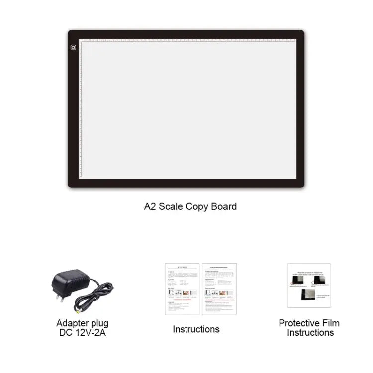 A2 Size 23W 12V LED Three Level of Brightness Dimmable Acrylic Copy Boards for Anime Sketch Drawing Sketchpad