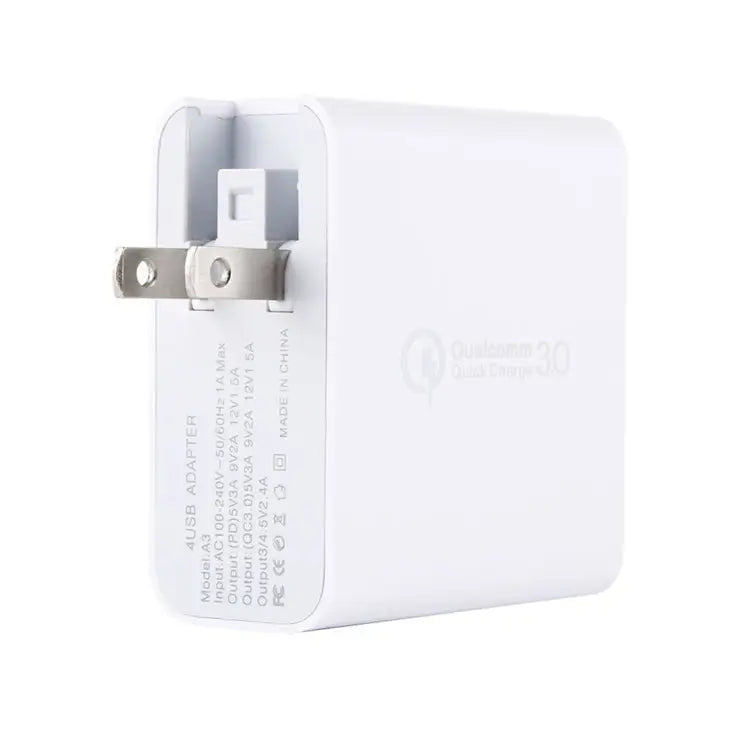 A3 PD 18W USB-C / Type-C + QC3.0 USB + Dual USB Interface Travel Charger US Plug EU Plug UK Plug - Apple Accessories