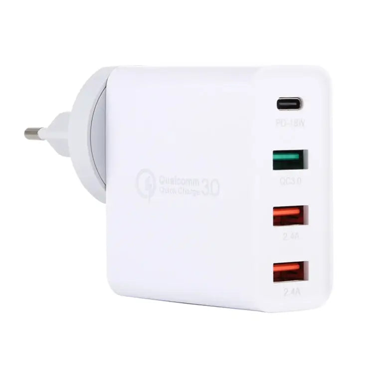 A3 PD 18W USB-C / Type-C + QC3.0 USB + Dual USB Interface Travel Charger US Plug EU Plug UK Plug - EU Plug - Apple