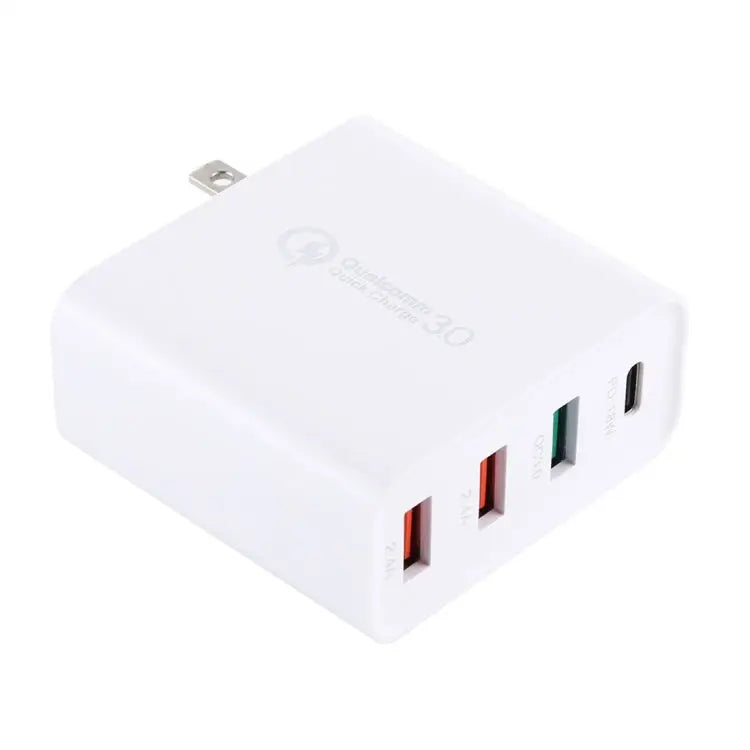 A3 PD 18W USB-C / Type-C + QC3.0 USB + Dual USB Interface Travel Charger US Plug EU Plug UK Plug - Apple Accessories