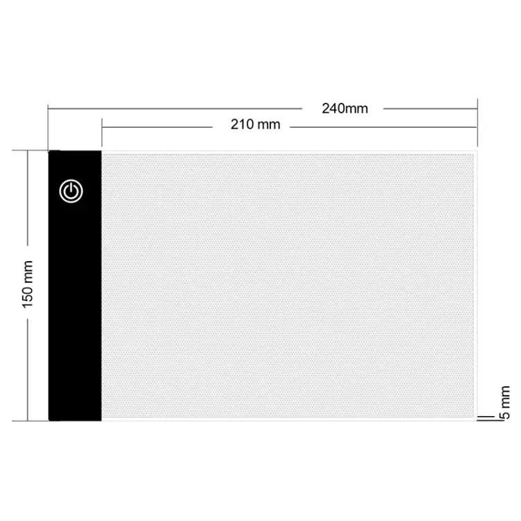 A5 Size Ultra-thin USB Three Level of Brightness Dimmable Acrylic Copy Boards Anime Sketch Drawing Sketchpad with USB