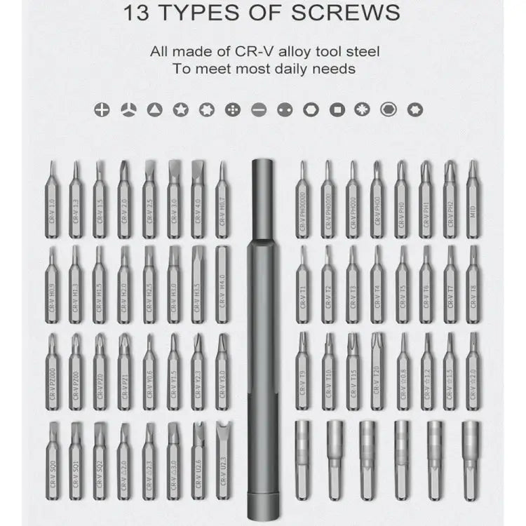 A63 63 in 1 Screwdriver Set Mobile Phone Tablet Computer Disassembly and Maintenance Tool A63 63 in 1 - A63 63 in 1