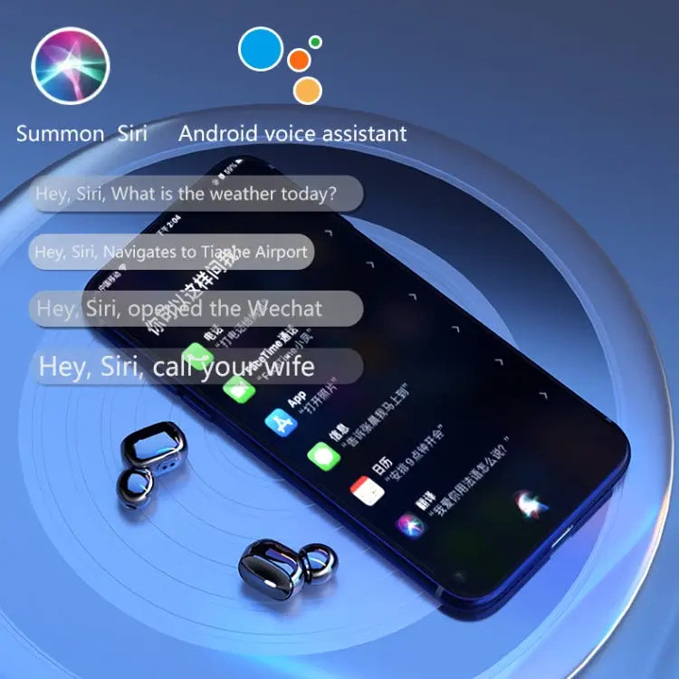 A9 TWS CVC8.0 and DSP Dual Noise Cancelling Bluetooth Earphone with Magnetic Charging Box & LED Digital Display Support
