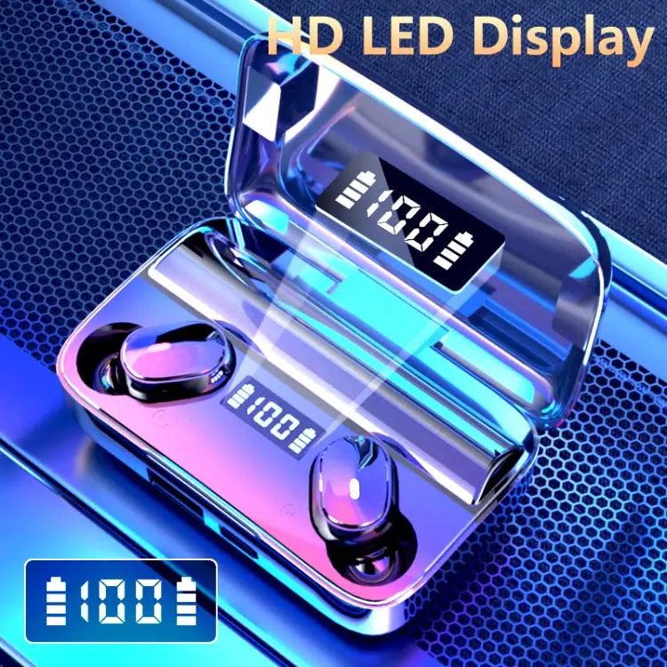 A9 TWS CVC8.0 and DSP Dual Noise Cancelling Bluetooth Earphone with Magnetic Charging Box & LED Digital Display Support
