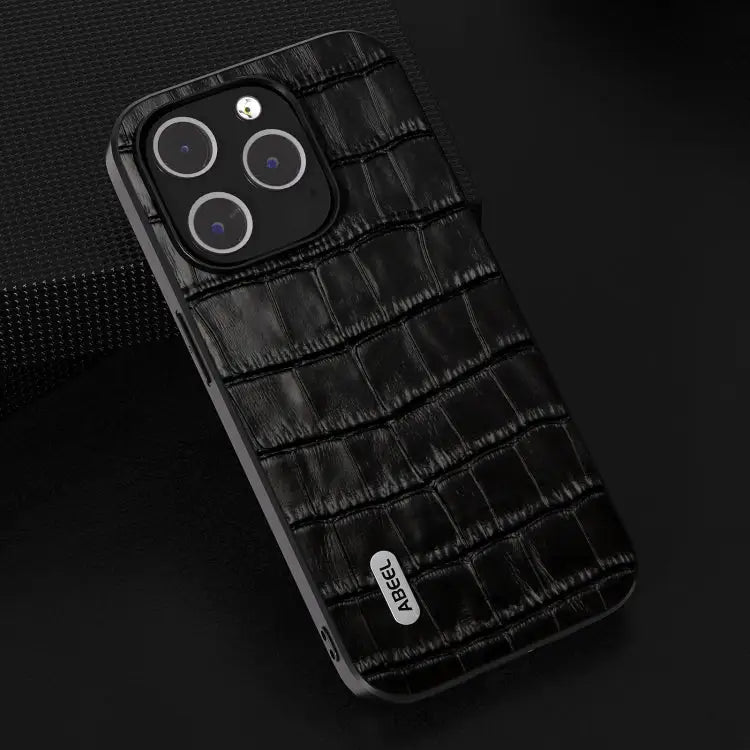 ABEEL Crocodile Texture Genuine Leather Phone Case