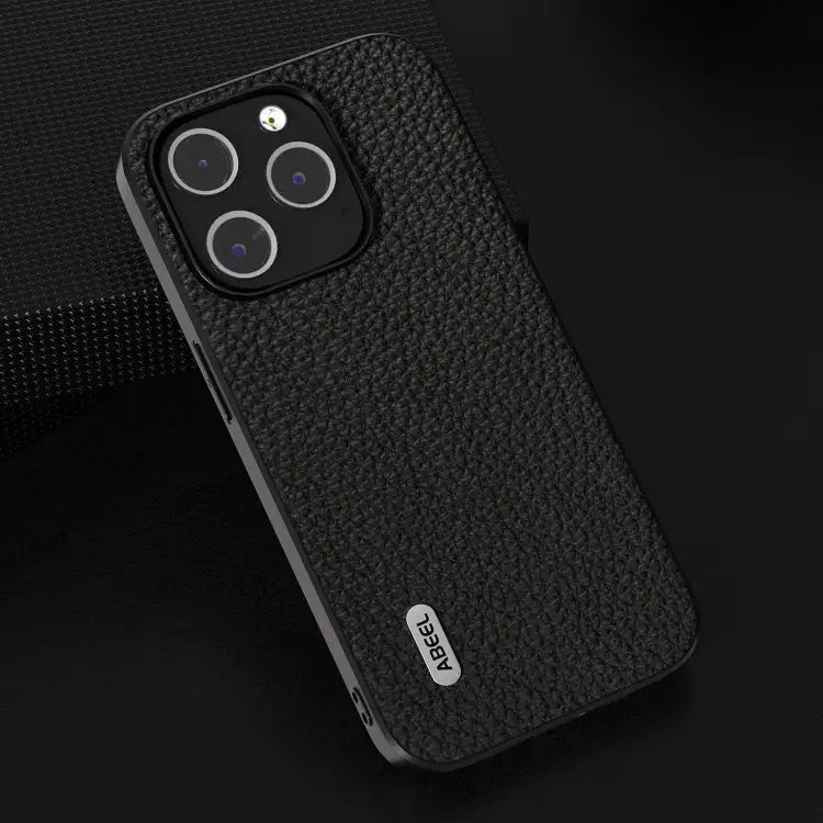 ABEEL Genuine Leather Litchi Texture Phone Case For iPhone 15 Plus For iPhone 15 For iPhone 14 Plus For iPhone 14