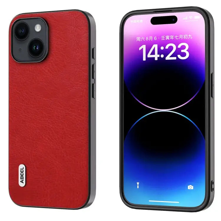 ABEEL Retro Litchi Texture PU Phone Case For iPhone 15 Pro Max For iPhone 15 Pro For iPhone 15 Plus For iPhone 15