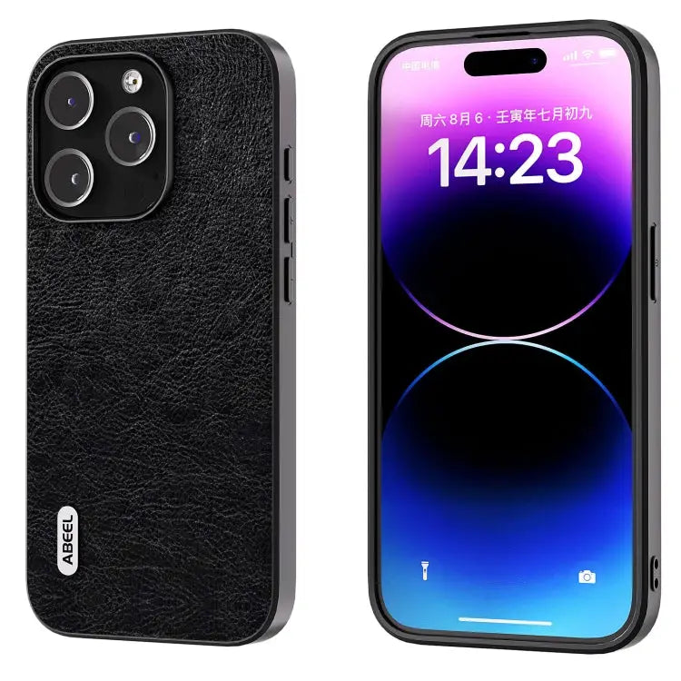 ABEEL Retro Litchi Texture PU Phone Case For iPhone 15 Pro Max For iPhone 15 Pro For iPhone 15 Plus For iPhone 15