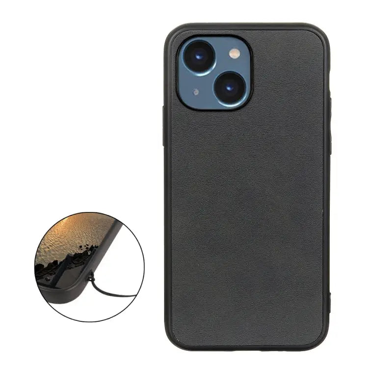 Accurate Hole Two-color Calf Texture Shockproof Phone Case For iPhone 14 For iPhone 14 Plus For iPhone 14 Pro