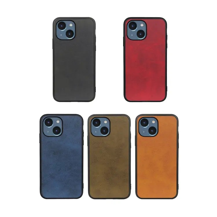 Accurate Hole Two-color Calf Texture Shockproof Phone Case For iPhone 14 For iPhone 14 Plus For iPhone 14 Pro