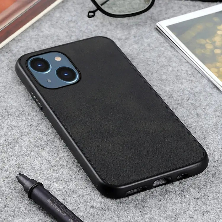 Accurate Hole Two-color Calf Texture Shockproof Phone Case For iPhone 14 For iPhone 14 Plus For iPhone 14 Pro