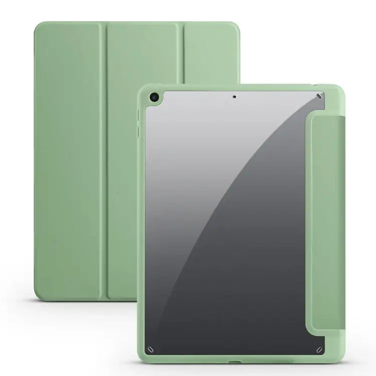 Acrylic 3-folding Smart Leather Tablet Case For iPad 9.7 2018/2017 For iPad 10.2 2021/2020/2019 For iPad Air